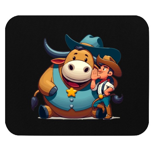 Rodeo Bull Riding Livestock Show Farmer Cattle Mouse Pads