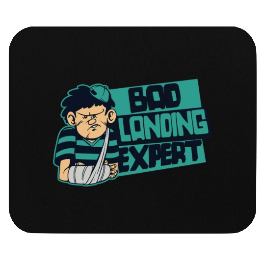 Bad Landing Expert Broken Finger Broken Bone Bone Mouse Pads