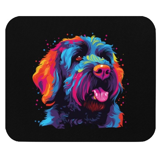 Colorful Russian Black Terrier Mouse Pads