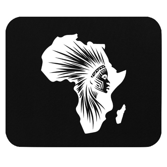 Strong Warrior Jewelry Africa Warrior Silhouette Mouse Pads