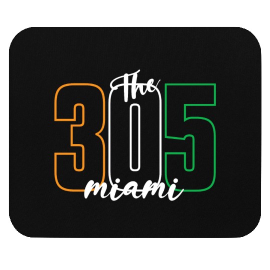 Miami 305 Area Code - Typography Art Mouse Pads