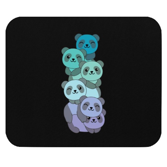 Neptunic Flag Pride Lgbtq Cute Panda Pile Mouse Pads
