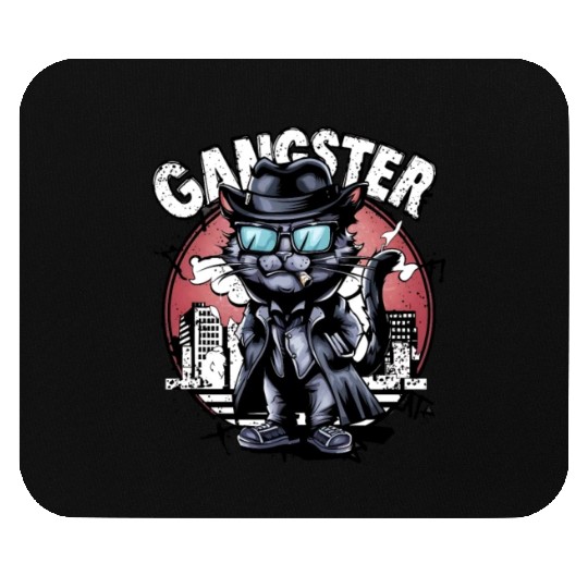 cat gangster Mouse Pads