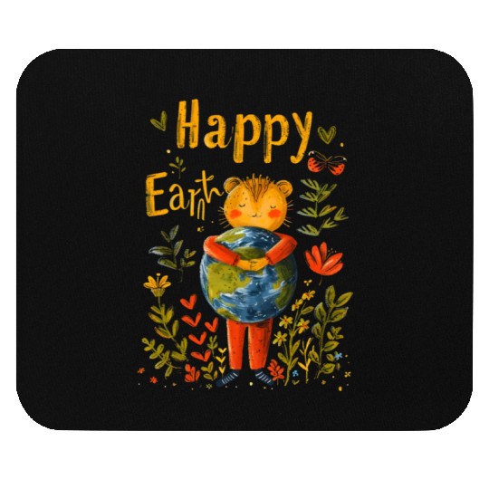 Happy Earth Hug: Embracing Sustainability Mouse Pads