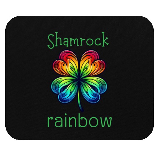 LUCKY Shamrock Rainbow Mouse Pads