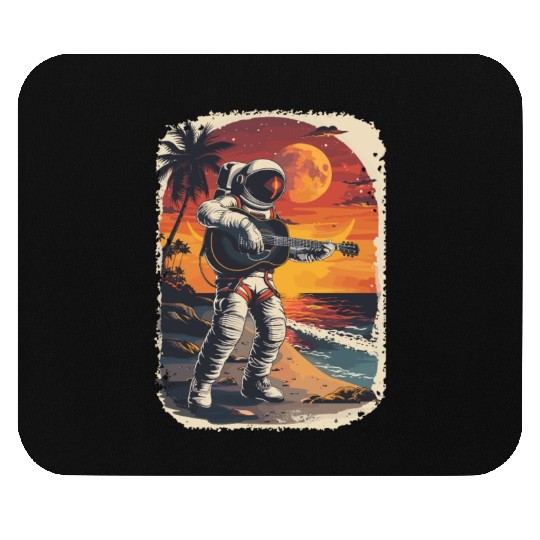 Astronaut Guitar Player Space Music Lover Mouse Pads