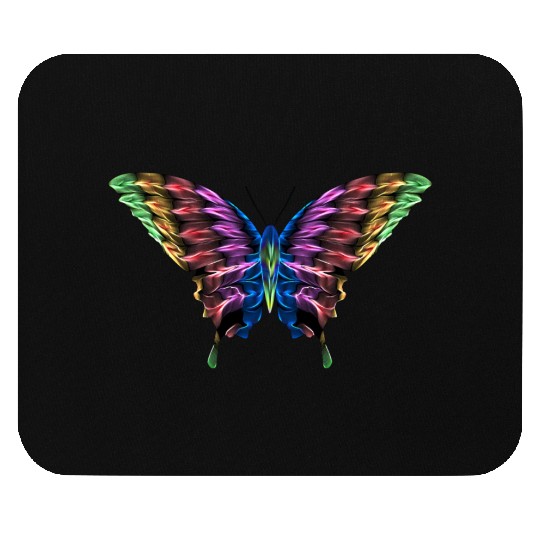 Neon Tie Dye Butterfly 1 Mouse Pads