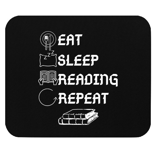 Eat Sleep Reading Repeat Book Mouse Pads