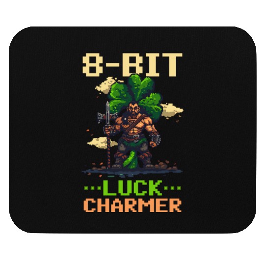 St. Patricks Day Gaming 8-Bit Luck Charmer Mouse Pads