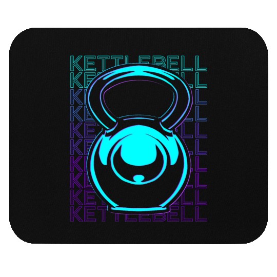 Kettlebell Lifting Workout Gym Retro Mouse Pads