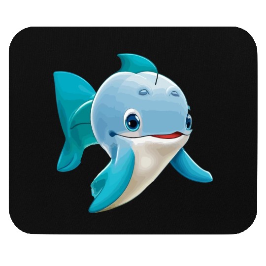 cute Dolphin cartoon Mouse Pads