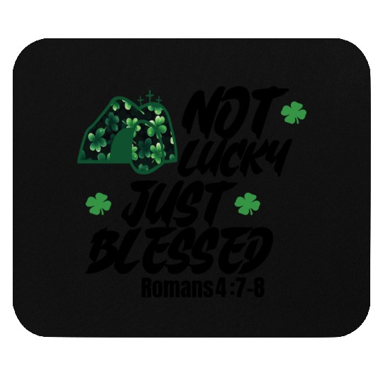 Blessed Beyond Luck: Romans 4:7-8 St. Patrick Mouse Pads