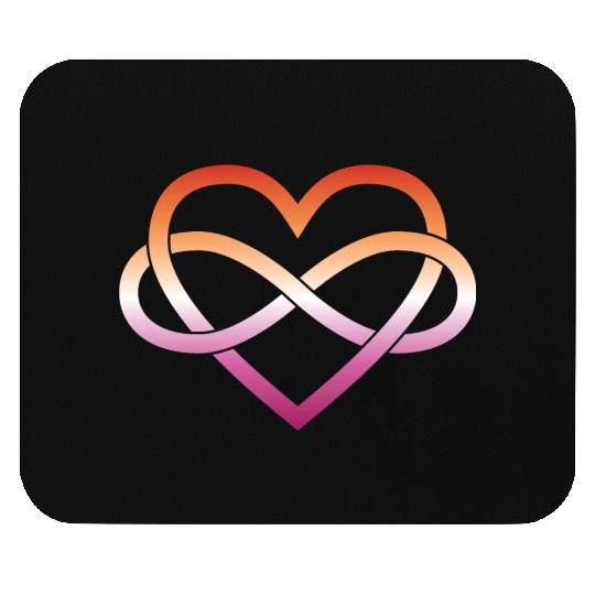Polyamory Infinity Heart - Lesbian Mouse Pads