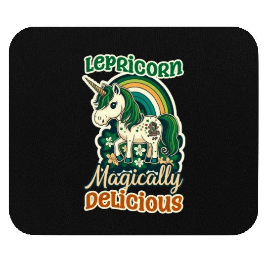 Irish Unicorn St Patricks Lepricorn Delicious Mouse Pads