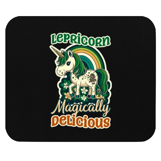 Irish Unicorn St Patricks Lepricorn Delicious Mouse Pads