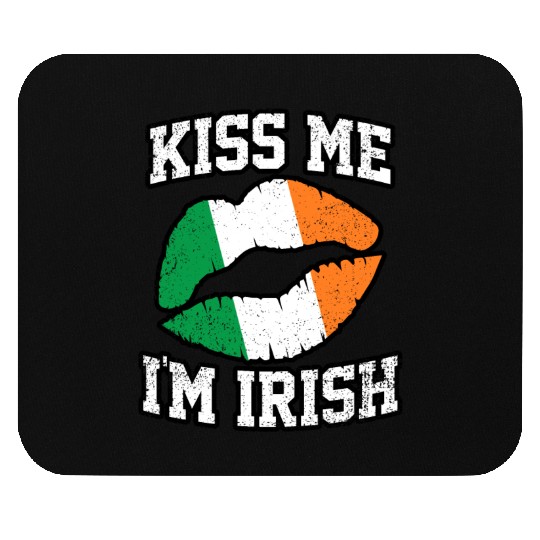 KISS ME IM IRISH ST PATRICKS DAY Mouse Pads