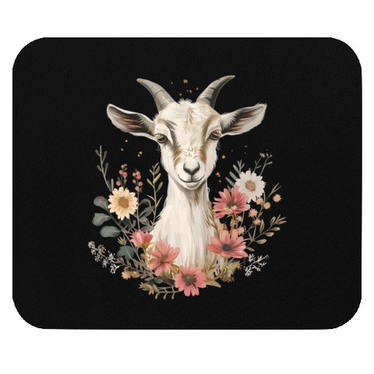 Goat Flowers Farmer Gift Mouse Pads