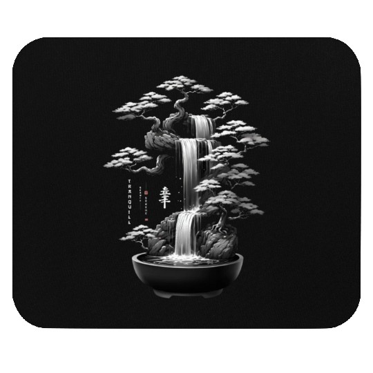 Serenity Bonsai: Tranquil Zen Design Mouse Pads
