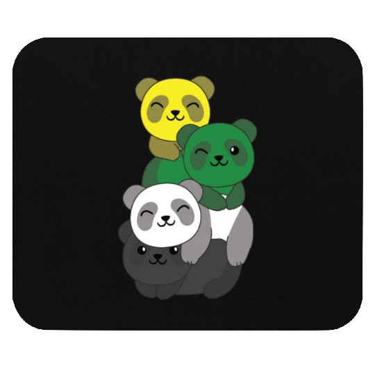 Skoliosexual Flag Pride Lgbtq Cute Panda Mouse Pads