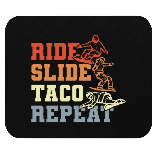 Taco Snowboarding Mouse Pads
