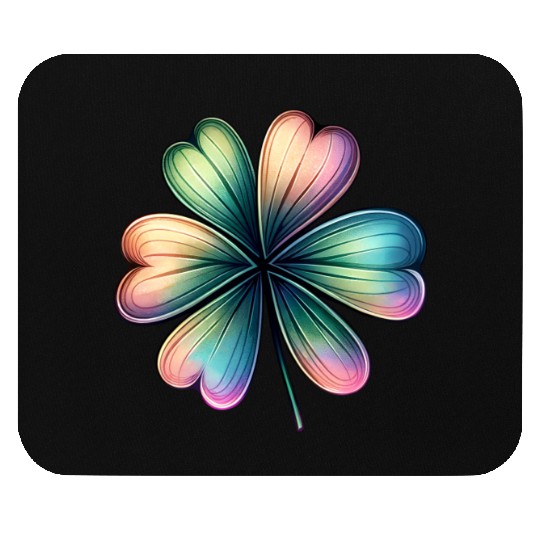 Saint Patrick's Colorful Shiny Shamrock Mouse Pads