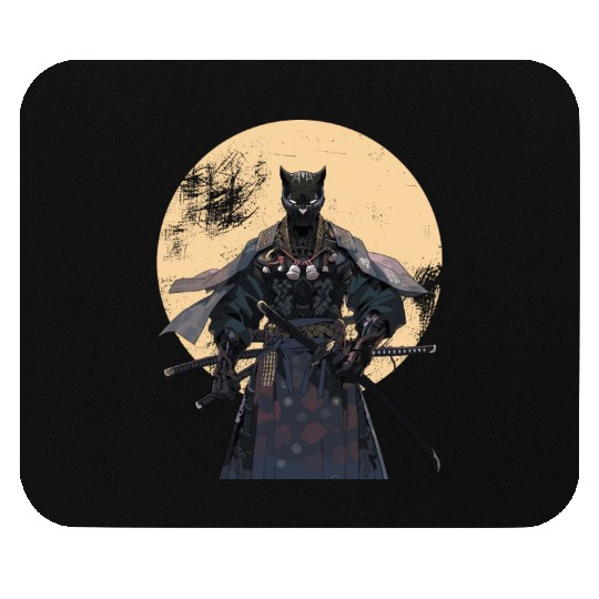 Anime Panther Warrior Samurai katana Mouse Pads