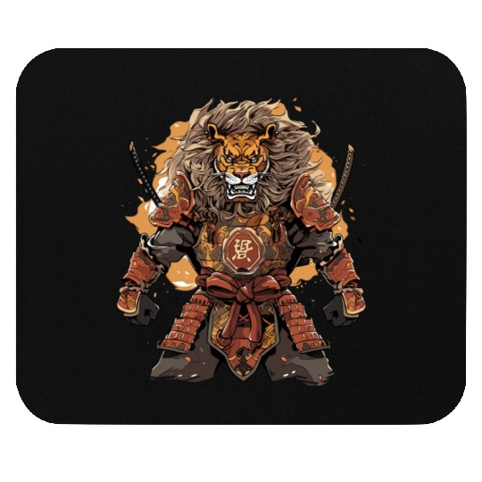 Samurai Katana Sword Anime Lion Manga Warrior Mouse Pads