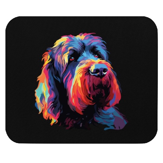 Colorful Russian Black Terrier Mouse Pads