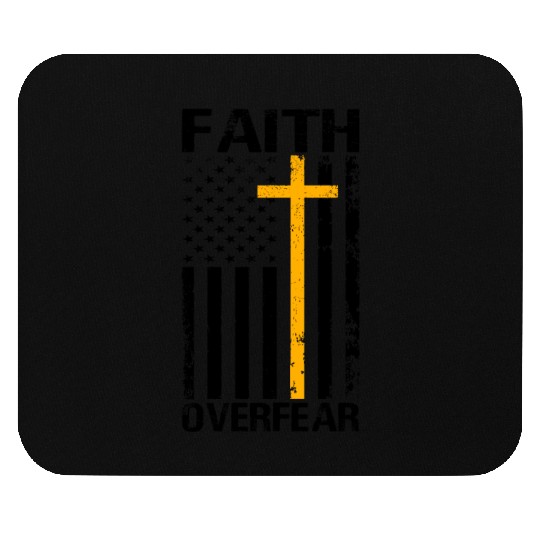 Faith overfear christian Mouse Pads