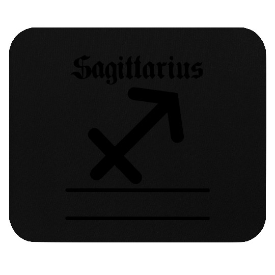 Sagittarius zodiac sign with above letters Mouse Pads