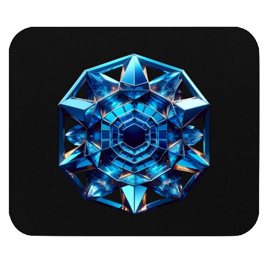 Sapphire Abstract Crystal Mouse Pads