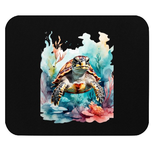 Colorful turtle Mouse Pads