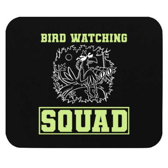 Funny Bird Watcher Ornithologist Mouse Pads