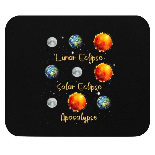Lunar Eclipse Solar Eclipse and Apocalypse Mouse Pads