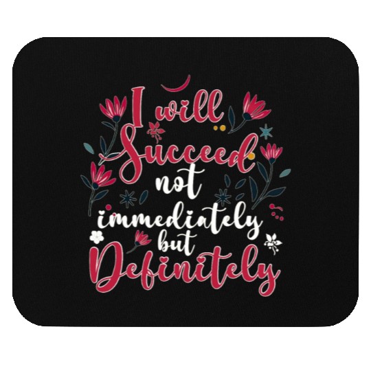 Success Affirmation Floral Motivational Mindset Po Mouse Pads