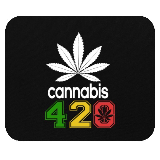 Humorous 420 Authentic Herb Weed Marijuana Design Mouse Pads