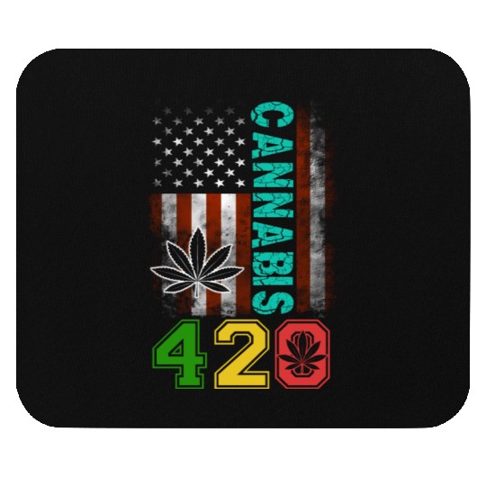 Amusing 420 American Herb Weed Marijuana Design Mouse Pads