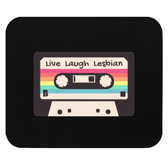 Live Laugh Lesbian - Vintage 80s Themed LGBTQIA+ Mouse Pads