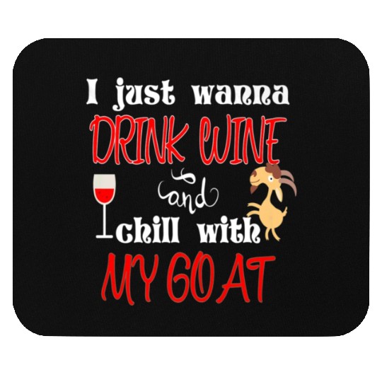 Wine Lover Goat Mom Dad Crazy Goat Farmer Lady Mouse Pads