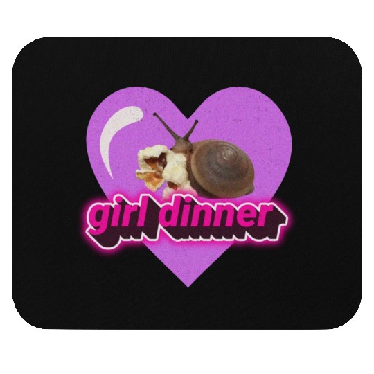 Girl dinner meme snail popcorn cute aesthetic Mouse Pads