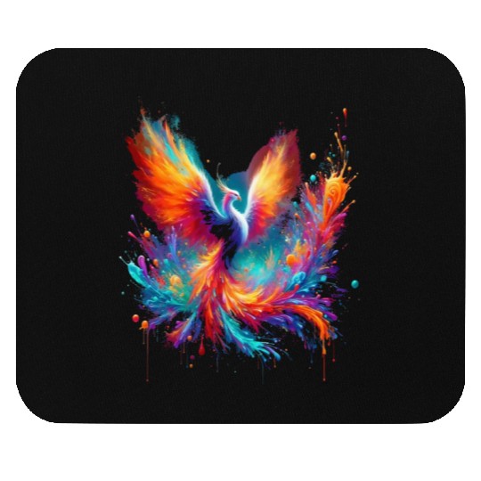 Resurgence of Radiance - Majestic Phoenix Art Mouse Pads