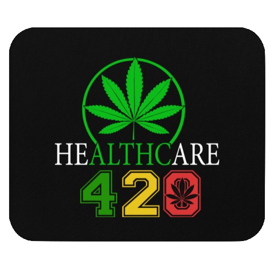 Silly 420 Healthy Herb Weed Marijuana Design Mouse Pads