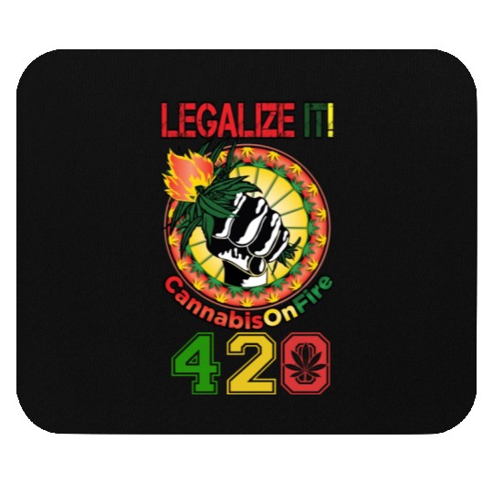 Comedic 420 Legal Herb Weed Marijuana Design Mouse Pads