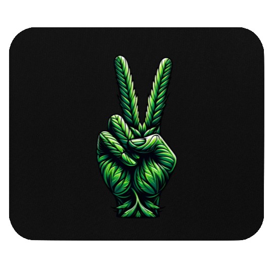 Hemp Legalization Peace Sign Mouse Pads