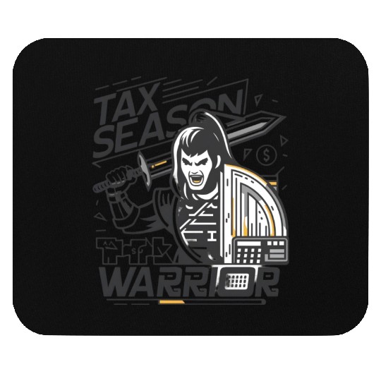 tax season warrior funny accountant bookkeeper gif Mouse Pads