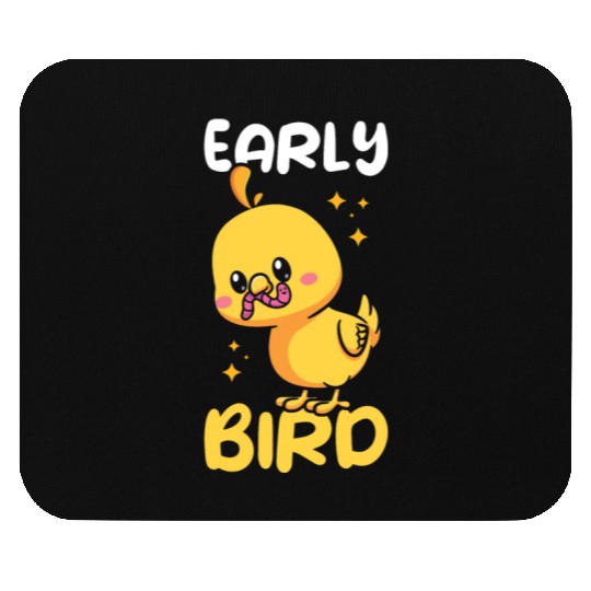 Early Bird Adorable Chick Graphic Mouse Pads