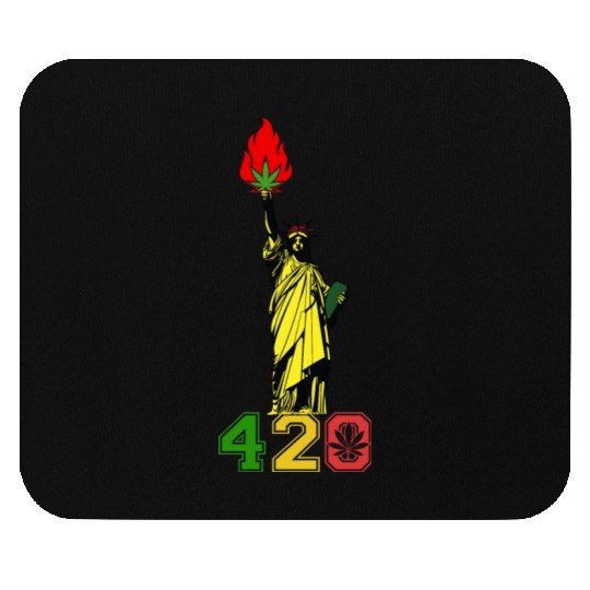 Humoristic 420 Liberty Herb Weed Marijuana Design Mouse Pads
