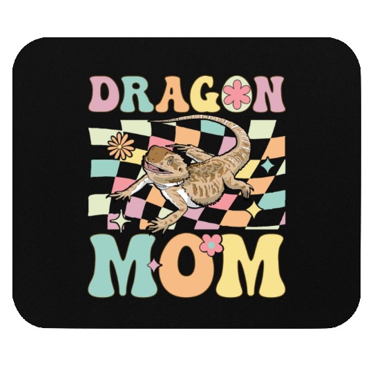 Dragon Mom Groovy Bearded Dragon Lizard Lover Mouse Pads