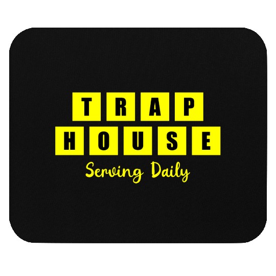 Trap House Serving Daily Black Waffle Mouse Pads