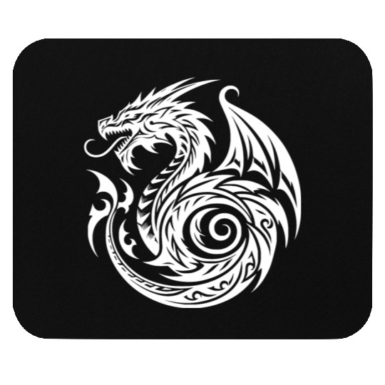 Wild Scaly Vintager Dragon With Wings Mouse Pads